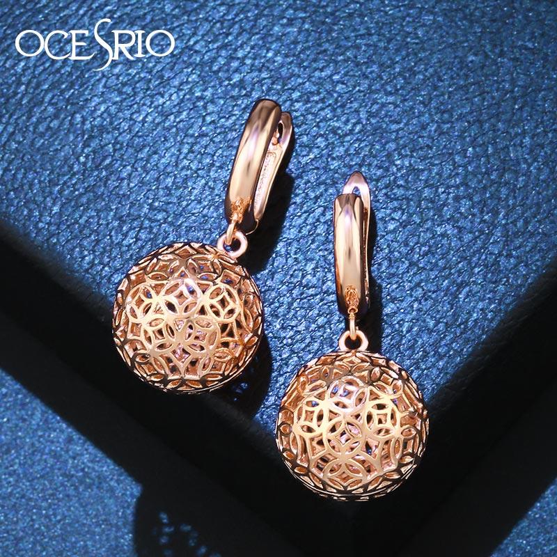 Dangle & Chandelier OCESRIO Trendy 585 Gold Earrings For Women Rose Cooper Charm Ball Jewelry Accessories Ers-n36
Dangle & Chandelier OCESRIO Trendy 585 Gold Earrings For Women Rose Cooper Charm Ball Jewelry Accessories Ers-n36