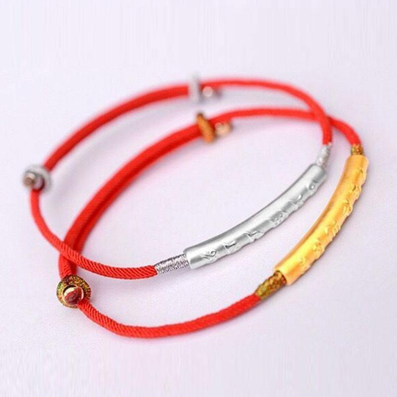 Charm Bracelets Sterling Silver Six-character Mantra Bracelet Red Rope Adjustable Lucky Lover Couple Valentine's Day Gifts
Charm Bracelets Sterling Silver Six-character Mantra Bracelet Red Rope Adjustable Lucky Lover Couple Valentine's Day Gifts