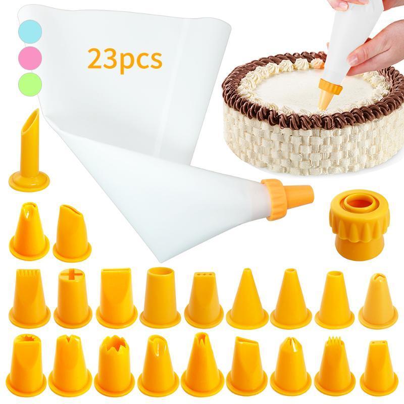 23PCS/SET Cakes Piping Bag Decorating Piping Tools Cakes Molds Kitchen Dessert Baking Supplies1
23PCS/SET Cakes Piping Bag Decorating Piping Tools Cakes Molds Kitchen Dessert Baking Supplies1