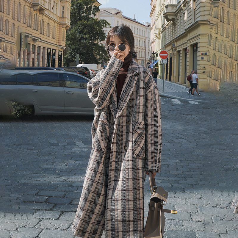 2021 New Women's Wool Korean Winter Loose Long Sleeve Thick Seam Retro Lapel Quality Jacket Z46 Fvyh, Khaki lattice
2021 New Women's Wool Korean Winter Loose Long Sleeve Thick Seam Retro Lapel Quality Jacket Z46 Fvyh, Khaki lattice