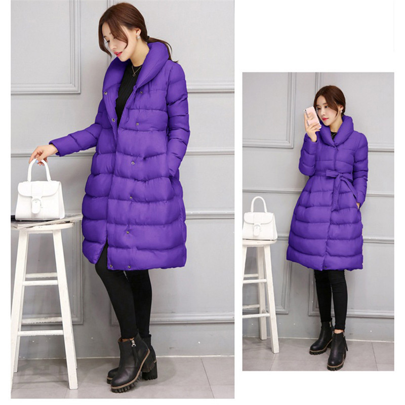 Fashion women parka coat Purple gray orange plus size tops jacket autumn winter new korean plus thick warmth clothing LR598 201019