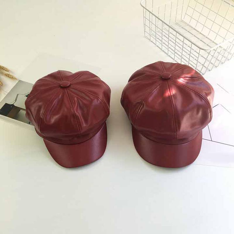 Women Hot! Leather Newsboy Cap Black PU Leather Female Korean Octagonal Cap Spring Winter Casual Beret Ladies Flat Hat
Women Hot! Leather Newsboy Cap Black PU Leather Female Korean Octagonal Cap Spring Winter Casual Beret Ladies Flat Hat