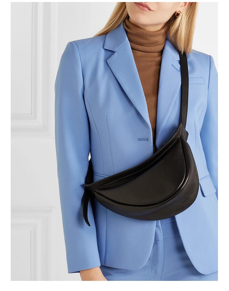 higher quality Cross Body the rowwe bag Evening designer Banana bag Women Drawstring Slouchy Crossbody Bag Lady Wine Red Black Shoulder Sg Bags Zipper Half Moon Pu 1