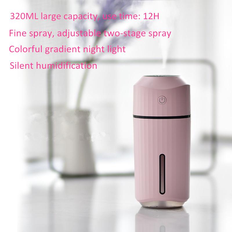 320ML USB car air humidifier ultrasonic essential oil diffuser colorful night light atomizer
320ML USB car air humidifier ultrasonic essential oil diffuser colorful night light atomizer