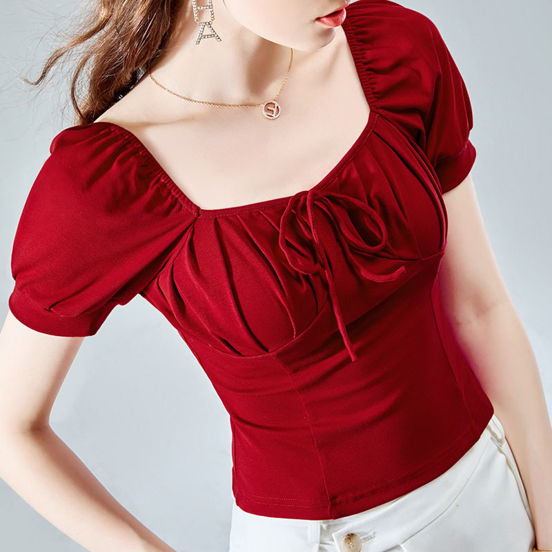 Simple basic round neck long sleeve T-shirt for women Korean version design feeling irregular fold wear loose bottom shirt 5516, White
Simple basic round neck long sleeve T-shirt for women Korean version design feeling irregular fold wear loose bottom shirt 5516, White