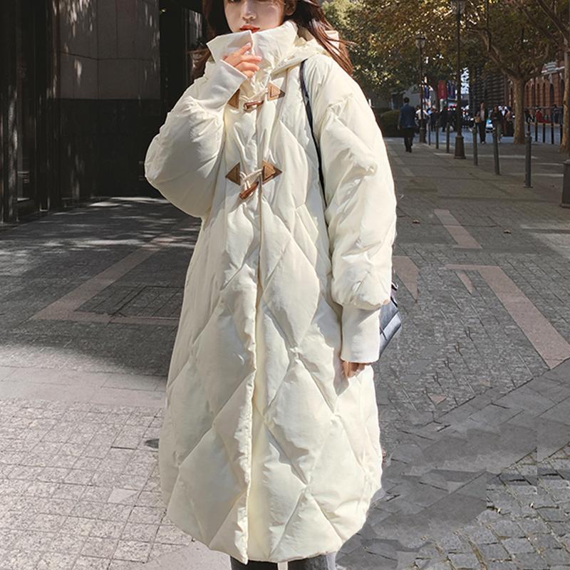 Winter Down Parkas Coat Fashion Hooded Female Long Outerwear Fashionable Loose Over The Knee Cotton Padded Jacket 2021, Black
Winter Down Parkas Coat Fashion Hooded Female Long Outerwear Fashionable Loose Over The Knee Cotton Padded Jacket 2021, Black