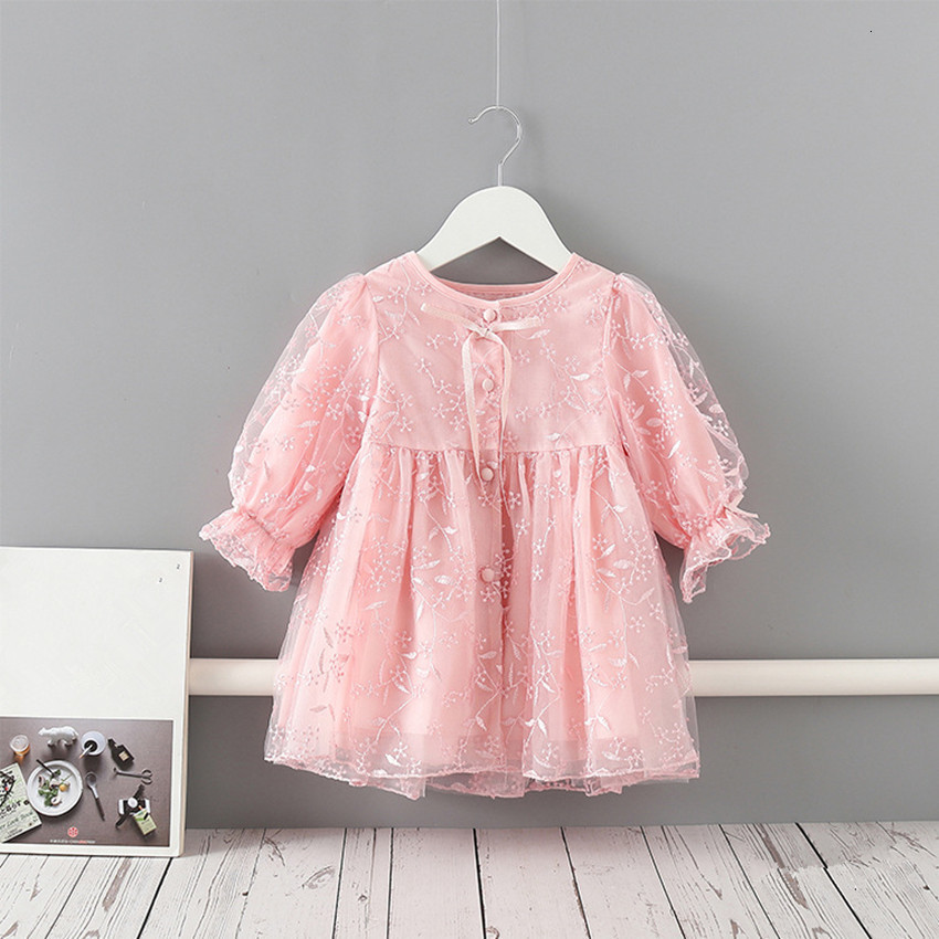 2021 Es New Autumn Girls Sweet Embroidery Mesh Lace Children's Wear Ball Gown 1-5y 4i7i, Pink
2021 Es New Autumn Girls Sweet Embroidery Mesh Lace Children's Wear Ball Gown 1-5y 4i7i, Pink