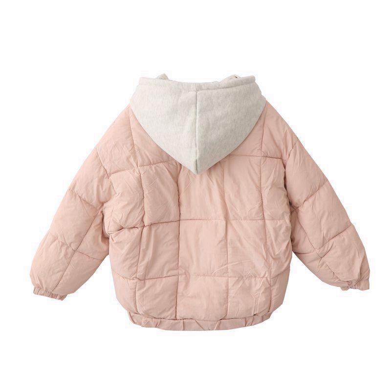 Puff Padded Zipper With Hood Warm Outwear Quilted Women Jacket 201106