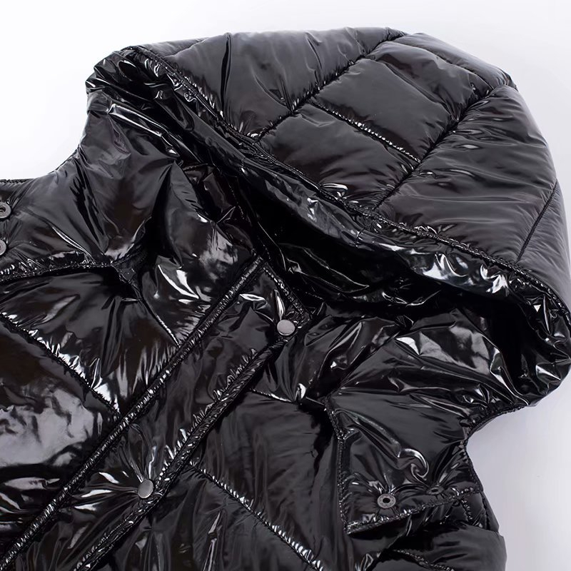 Bubble Coat Winter Jacket Women Hooded Shiny Padded Jacket Black Parka Ladies Fashion Quilted Glossy Jackets Women Overcoat 2020 T200114