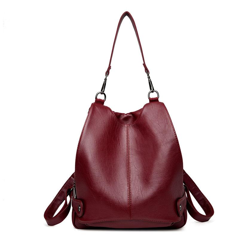 Preppy Style Female Backpack Women Soft Leather Backpacks For Teenage Girls School Bag Multi-purpose Shoulder Bag Daily Backpack, Black
Preppy Style Female Backpack Women Soft Leather Backpacks For Teenage Girls School Bag Multi-purpose Shoulder Bag Daily Backpack, Black