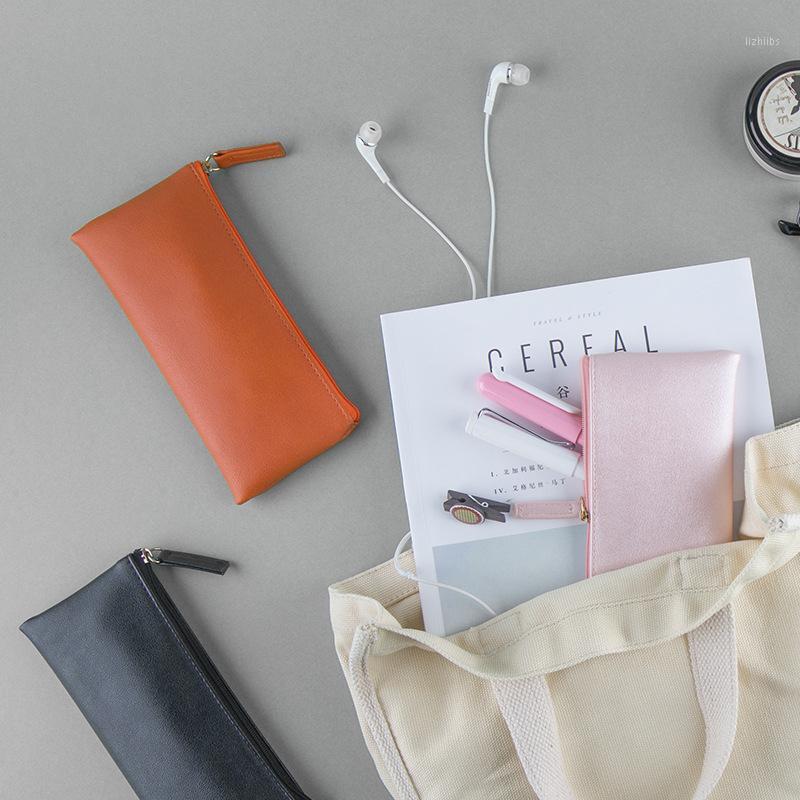 Coloffice Pure Color Stationery PenCase Cosmetic Bag Stationery Box Korean Simple Student File Bag Creative PU Pencil Case 1PC1
Coloffice Pure Color Stationery PenCase Cosmetic Bag Stationery Box Korean Simple Student File Bag Creative PU Pencil Case 1PC1