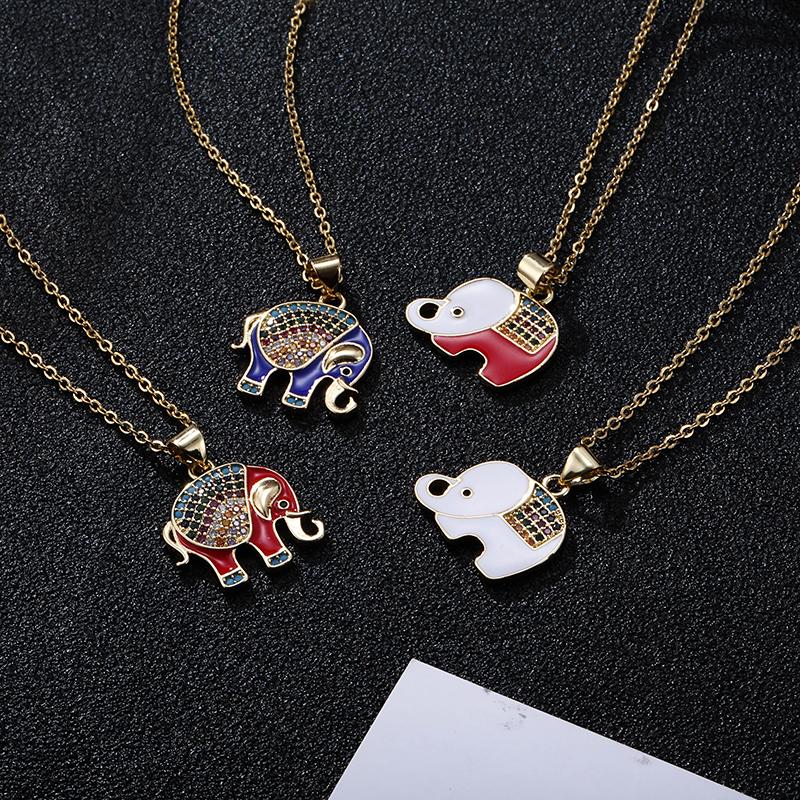 Cute Stainless Steel Colored Zircon Baby Elephant Pendant Necklace For Women Pretty Girl Initial Necklace
Cute Stainless Steel Colored Zircon Baby Elephant Pendant Necklace For Women Pretty Girl Initial Necklace