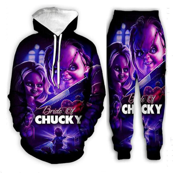 Halloween Terror Chucky 3D Printed Hoodies Sweatshirt Male Sweatpants Set Unisex Men's Tracksuit Fashion Men's Clothing Suit, Gold
Halloween Terror Chucky 3D Printed Hoodies Sweatshirt Male Sweatpants Set Unisex Men's Tracksuit Fashion Men's Clothing Suit, Gold