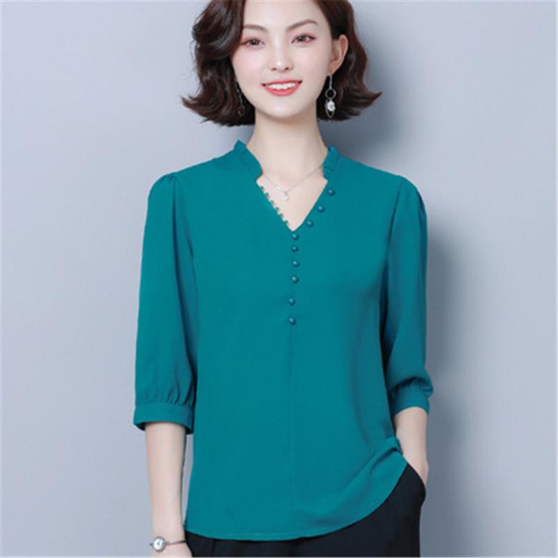 Women's Blouses & Shirts Women Spring Summer Style Chiffon Lady Casual Half Sleeve V-Neck Loose Blusas Tops, White
Women's Blouses & Shirts Women Spring Summer Style Chiffon Lady Casual Half Sleeve V-Neck Loose Blusas Tops, White