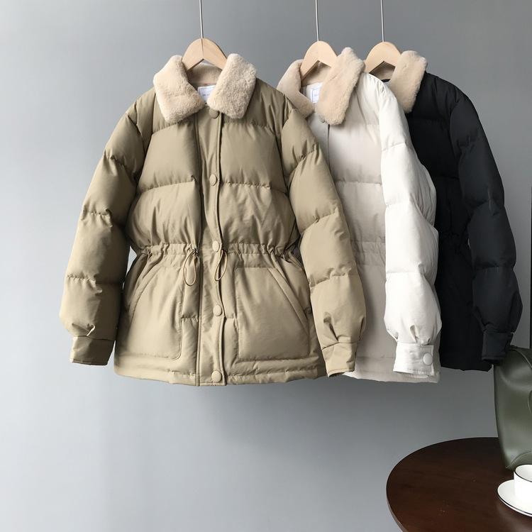 2020 Women Winter Coat Long Sleeve Furry Collar Warm Thick Coat Women Cotton Jacket With Belt Design Casaco Feminino, Beige
2020 Women Winter Coat Long Sleeve Furry Collar Warm Thick Coat Women Cotton Jacket With Belt Design Casaco Feminino, Beige