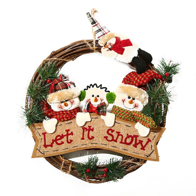 Decorative Flowers & Wreaths Christmas Rattan Wreath With Cute Santa Reindeer Snowman Ginger Man Dolls For Front Door Decoration, Cx17086 snowman
Decorative Flowers & Wreaths Christmas Rattan Wreath With Cute Santa Reindeer Snowman Ginger Man Dolls For Front Door Decoration, Cx17086 snowman