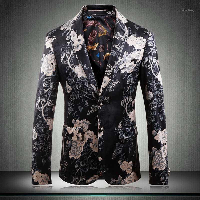 men party men suit jacket roses 2020 fashion floral print suit jacket plus size 5xl long sleeve slim fit blazers1, Black
men party men suit jacket roses 2020 fashion floral print suit jacket plus size 5xl long sleeve slim fit blazers1, Black
