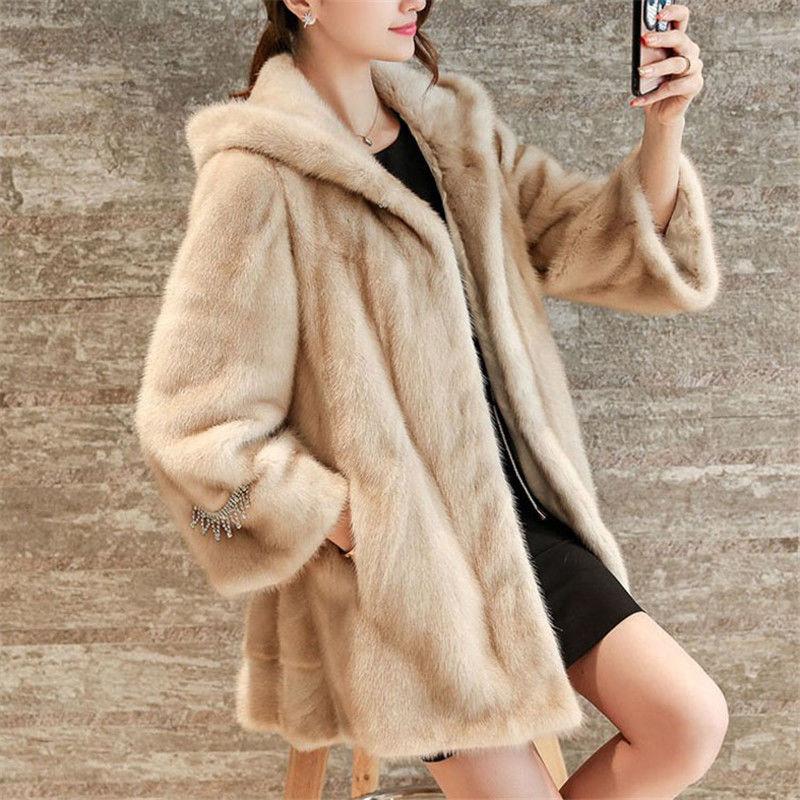 Women Imitation Overcoat New Female Autumn Winter Fur Coat High-end Fashion Jacket Femme Plush Casual Tops B594, Black
Women Imitation Overcoat New Female Autumn Winter Fur Coat High-end Fashion Jacket Femme Plush Casual Tops B594, Black