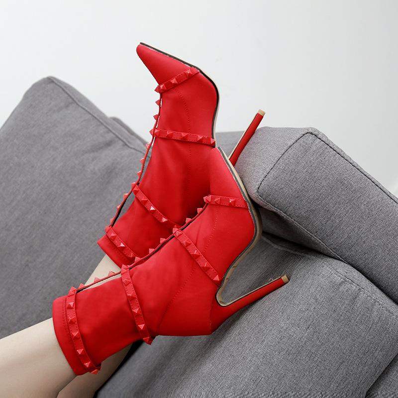 ELVIRAS 2020 Autumn Rivets Silk Sock Boots WomenHigh Heels Stiletto Ankle Boots Scarpins Studded Fashion Luxury Shoes, Black
ELVIRAS 2020 Autumn Rivets Silk Sock Boots WomenHigh Heels Stiletto Ankle Boots Scarpins Studded Fashion Luxury Shoes, Black