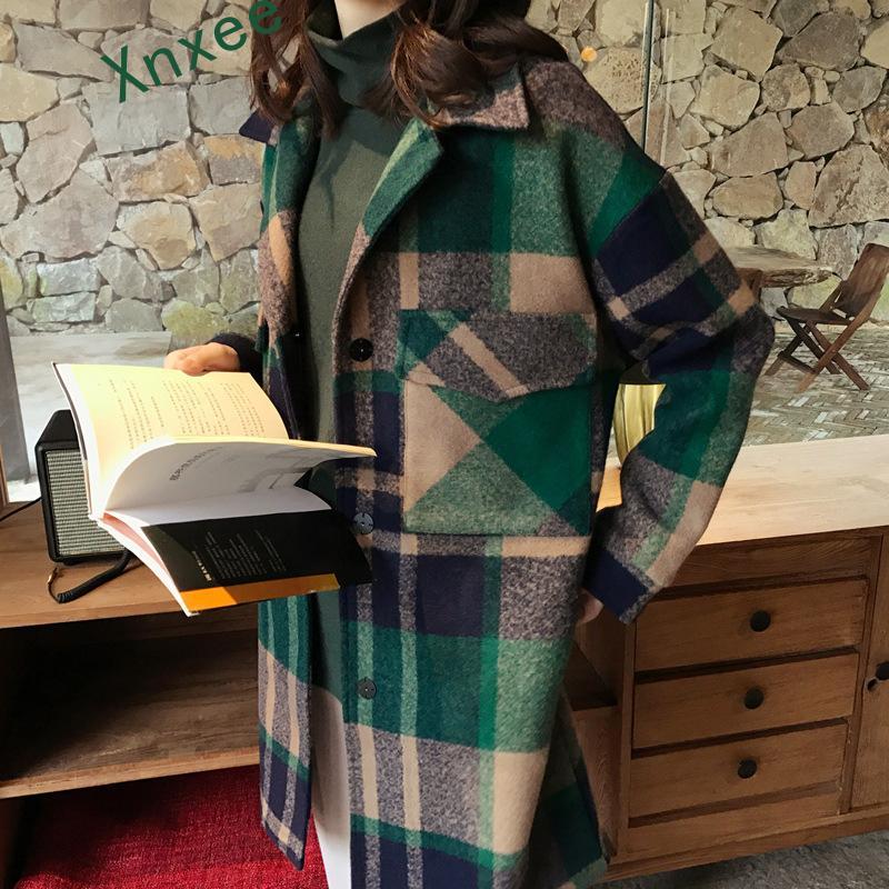 Xnxee Casual Plaid Women Long Winter Wool Blend Coat Wide-waisted Wool Coat and Jacket Single Breasted Outerwear, Green
Xnxee Casual Plaid Women Long Winter Wool Blend Coat Wide-waisted Wool Coat and Jacket Single Breasted Outerwear, Green