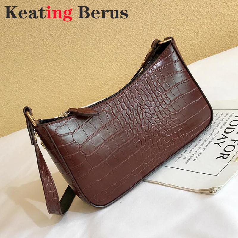 Retro Crocodile Pattern Armpit Bags Women 2021 French Baguette Bag Fashion PU Leather Designer Ladies Purse Hand Shoulder Bag, Brown
Retro Crocodile Pattern Armpit Bags Women 2021 French Baguette Bag Fashion PU Leather Designer Ladies Purse Hand Shoulder Bag, Brown