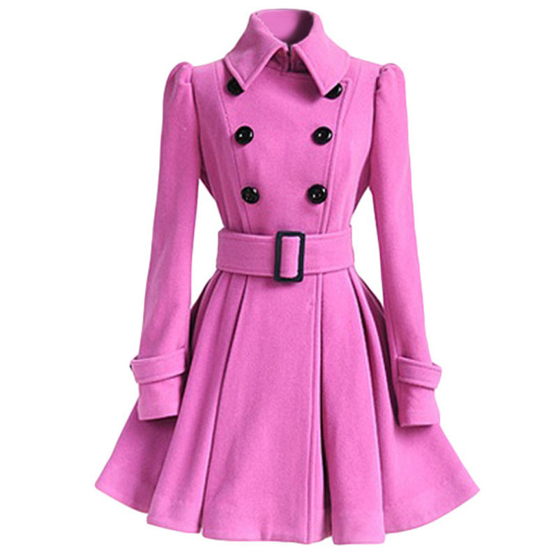 Autumn Winter Coat Women Vintage Slim Double Breasted Woolen Jackets Female Elegant Long Warm White Coat casaco feminino 201112