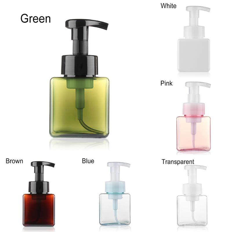 Hot 11pcs/lot Plastic Clear Liquid Foaming Refillable Bottles Froth Pump Soap Dispenser Shampoo Lotion Bottling With Cap Containers 250ml