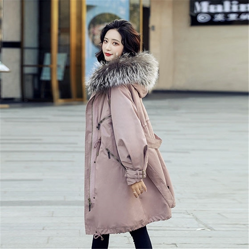Fashion Winter Cotton Jacket Women Hooded Thick Female Jacket Coat Slim Warm Winter Outwear 201019