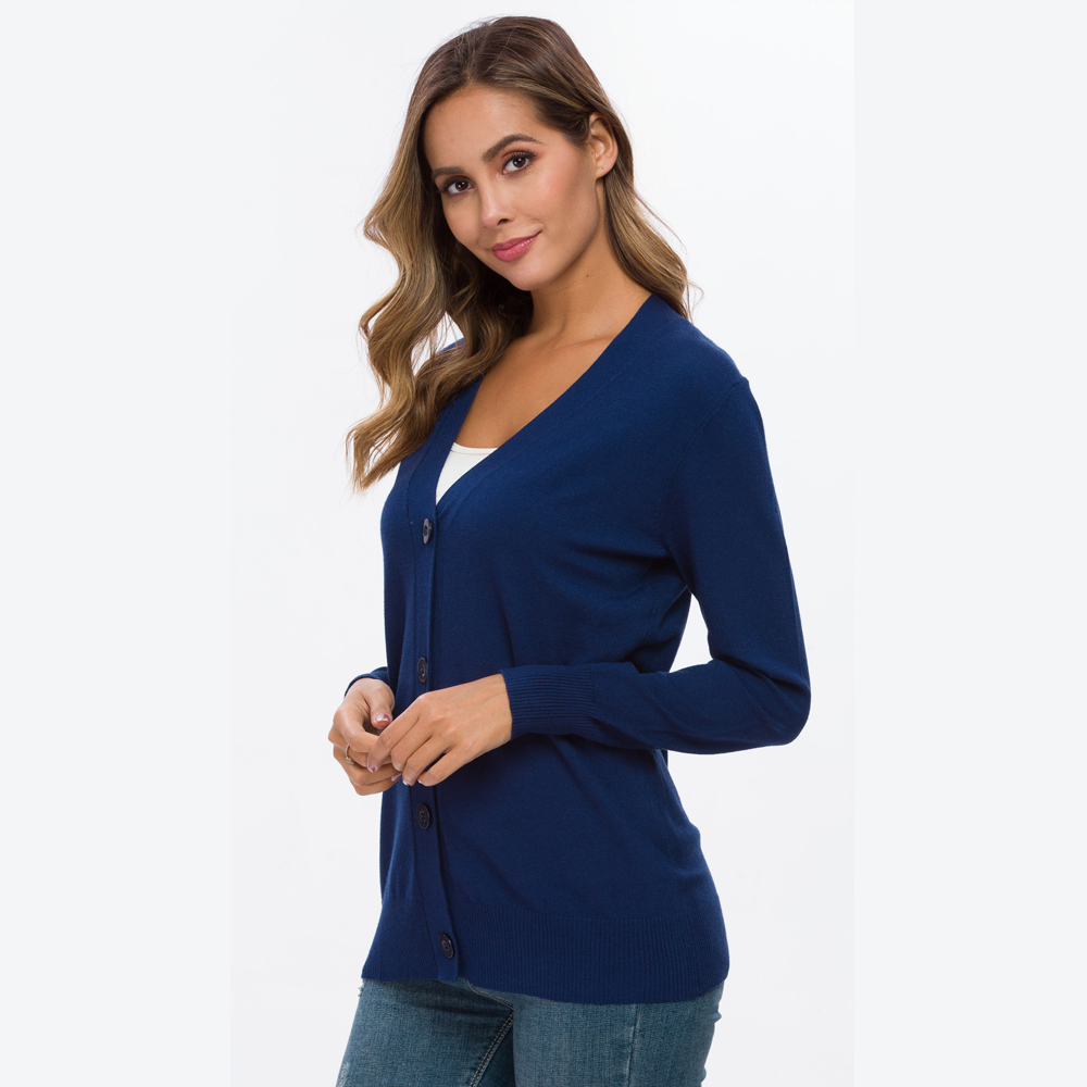 Women Knitted Cardigan Autumn V-Neck Button Up Knit Sweaters Casual Solid Ladies Knitwear Cardigan Sweater Tops Aswinfon 201225