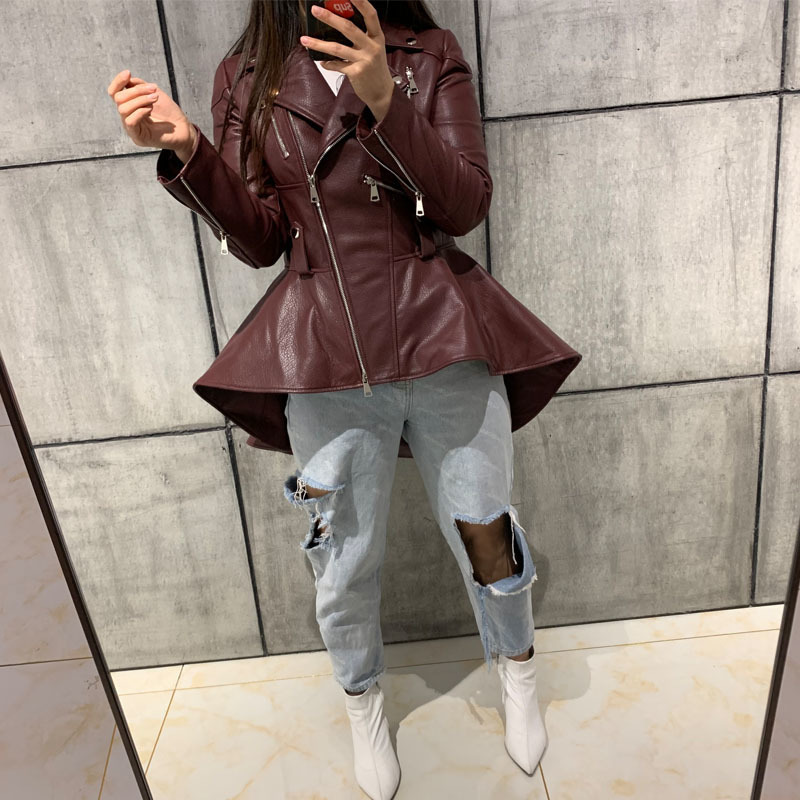 women real leather jacket ladies genuine leather coat 201030