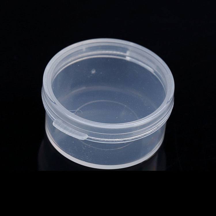 5G 7G Round Empty Boxes Mini Clear Plastic Storage Containers with Snap Lids Makeup Jar Sample Bottles for Small Items and Other Craft