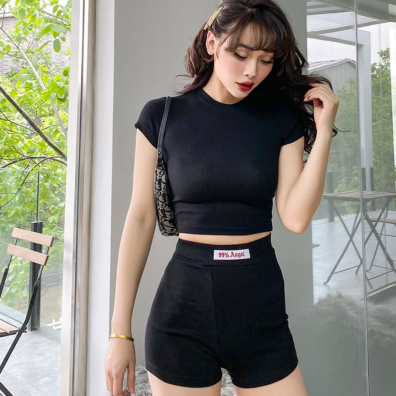 2021 New Summer All Match Elastic Cotton Thread 3 Colors Short Thin Casual Neck Sexy Women' T-shirt Tops HA0L, Black.
2021 New Summer All Match Elastic Cotton Thread 3 Colors Short Thin Casual Neck Sexy Women' T-shirt Tops HA0L, Black.