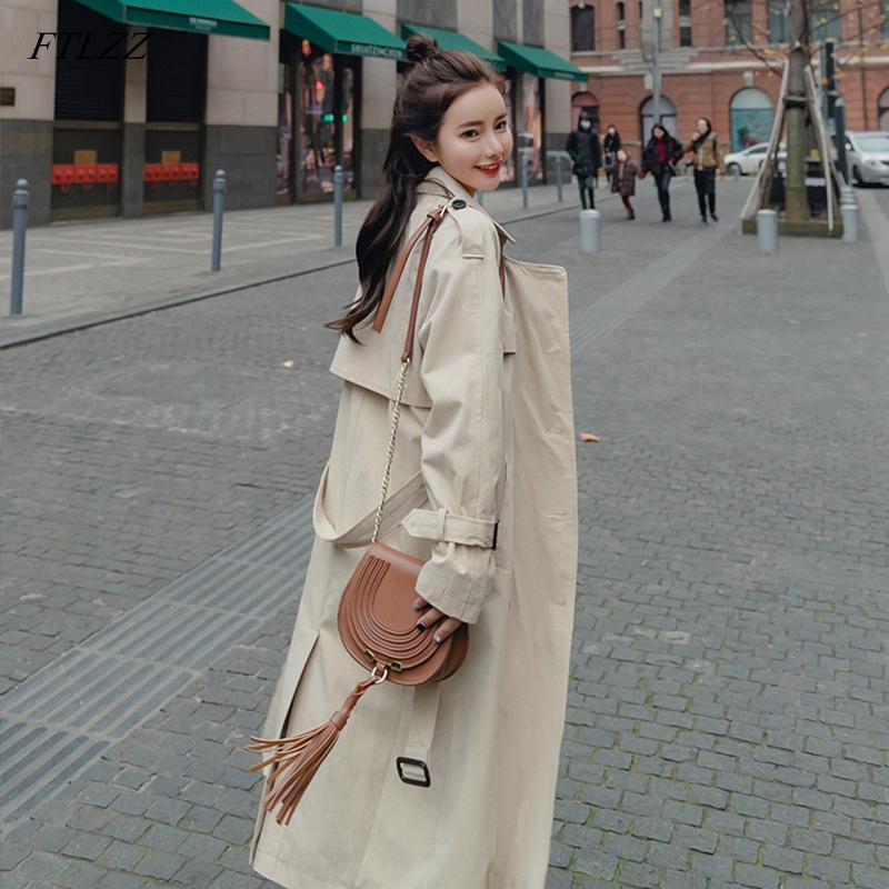 FTLZZ New Casual Women Trench Coat Slim Double Breasted Long Coats Autumn Vintage With Belt Windbreaker Outwear, Khaki
FTLZZ New Casual Women Trench Coat Slim Double Breasted Long Coats Autumn Vintage With Belt Windbreaker Outwear, Khaki