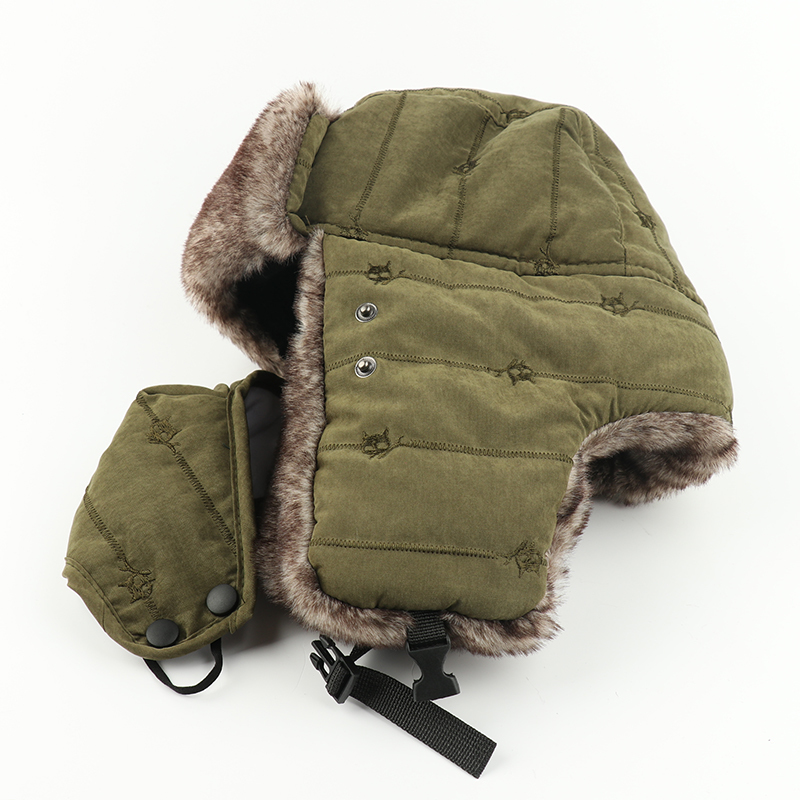 CAMOLAND Warm Trapper Hat For Men Women Windproof Winter Bomber Hats Thermal Faux Fur Earflap Snow Cap Male Ushanka Hats 201106
