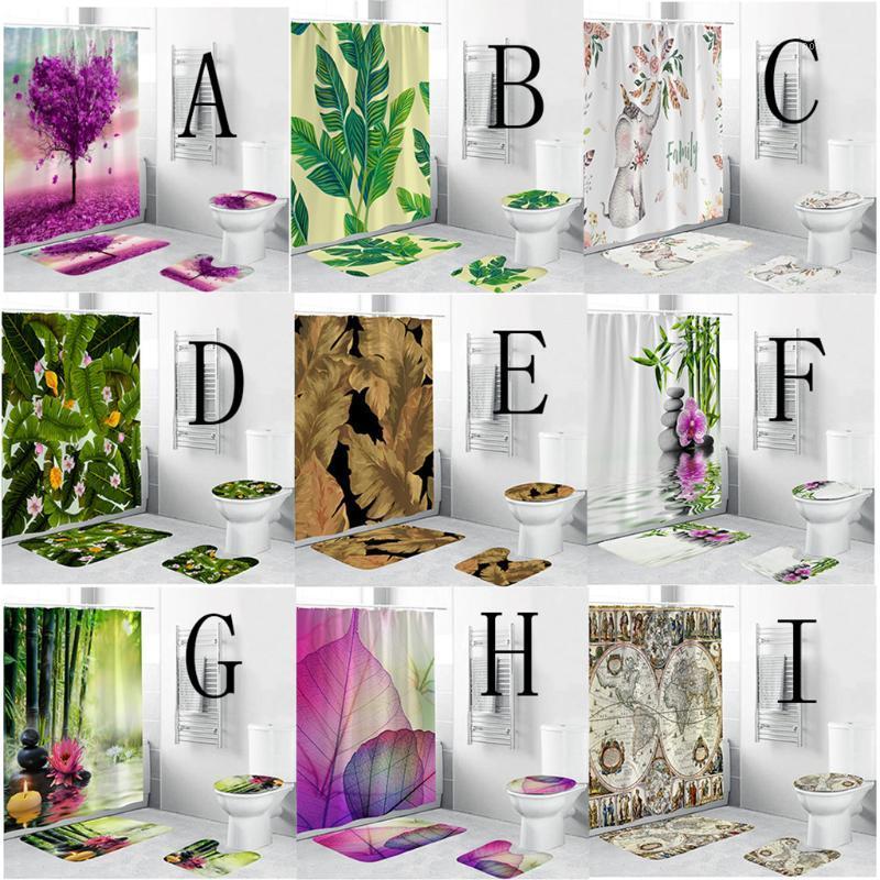 Shower Curtain Bathroom Decor 4pcs Flowers Plant Non Slip Toilet Polyester Cover Mat Set Bathroom Shower Curtain High Quality1
Shower Curtain Bathroom Decor 4pcs Flowers Plant Non Slip Toilet Polyester Cover Mat Set Bathroom Shower Curtain High Quality1