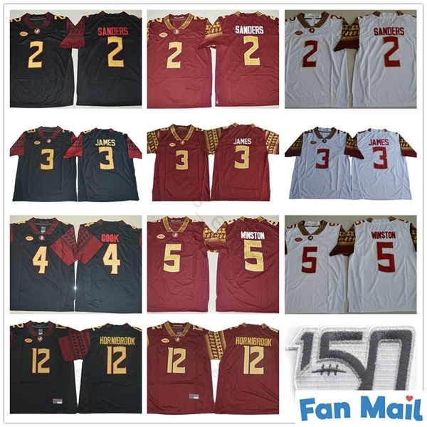 NCAA FSU Florida State Seminoles 2 Deion Sanders 3 Derwin James 4 Dalvin Cook 5 Jameis Winston 12 Akers Hornibrook 150TH Football Jerseys, Black;red
NCAA FSU Florida State Seminoles 2 Deion Sanders 3 Derwin James 4 Dalvin Cook 5 Jameis Winston 12 Akers Hornibrook 150TH Football Jerseys, Black;red