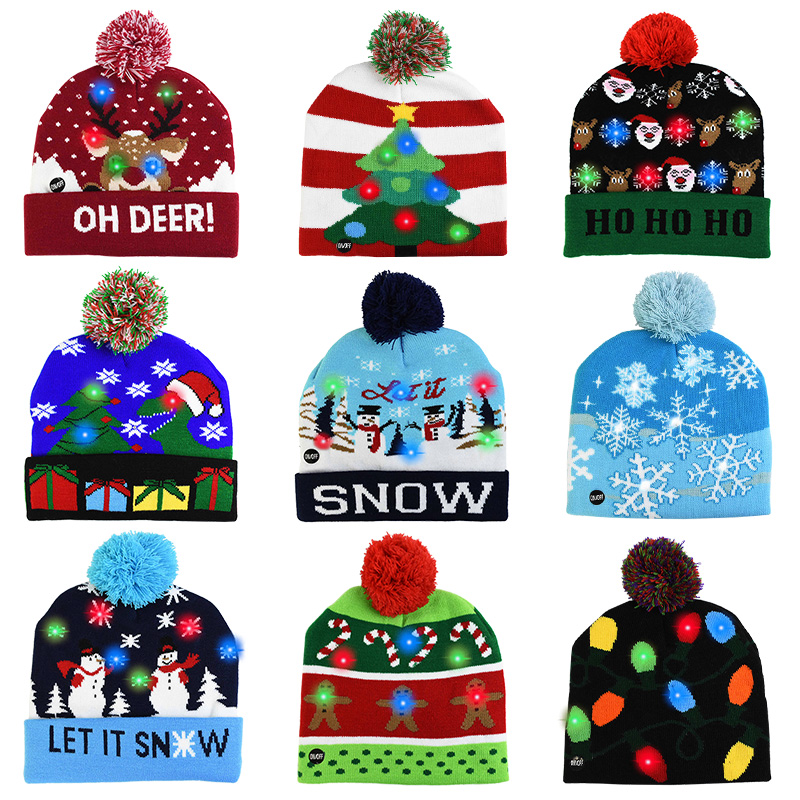 LED Christmas Hat Sweater Knitted Beanie Christmas Light Up Knitted Hat Christmas Gift for Kids Xmas 2021 New Year Decorations
LED Christmas Hat Sweater Knitted Beanie Christmas Light Up Knitted Hat Christmas Gift for Kids Xmas 2021 New Year Decorations