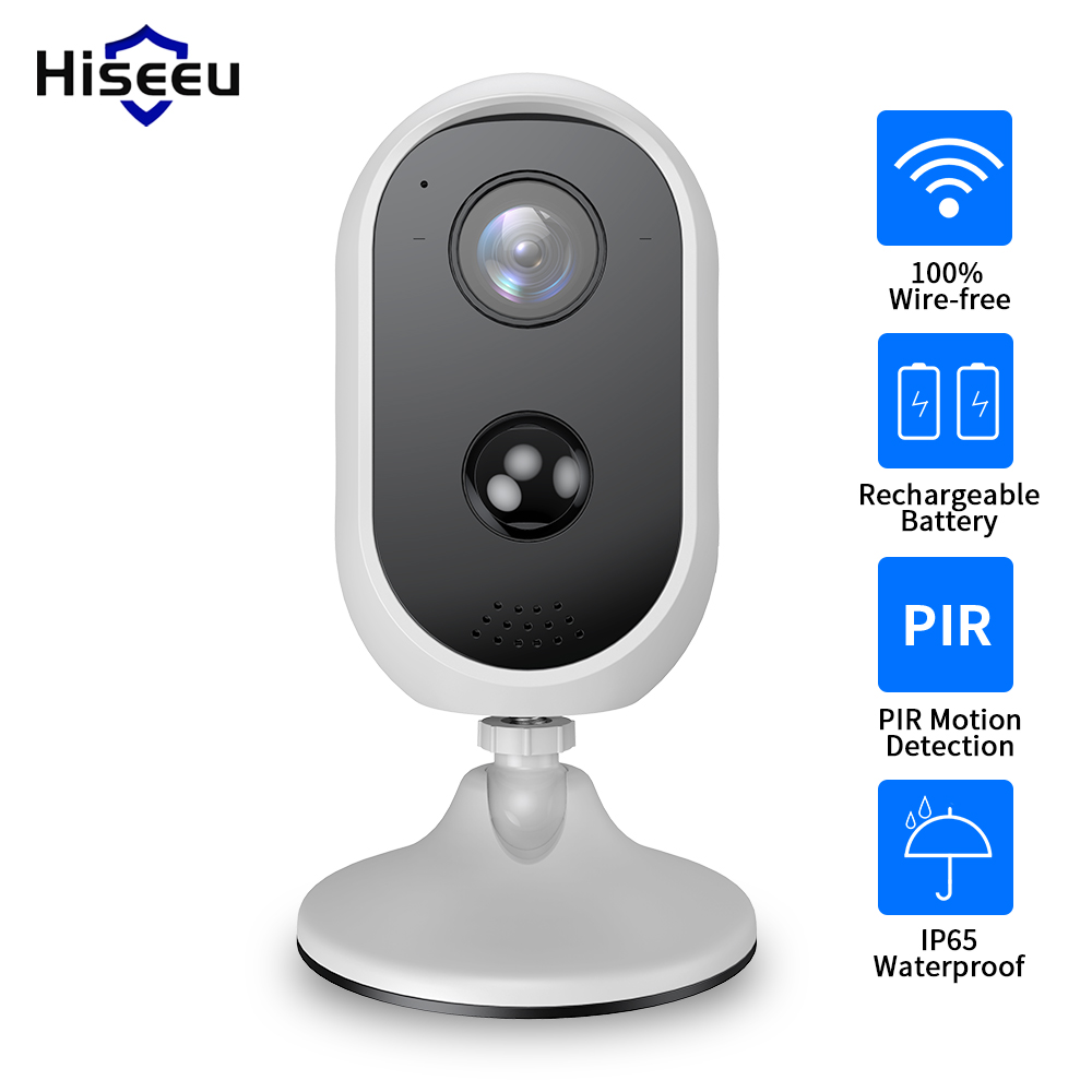 Hiseeu 1080P WIFI Battery IP Camera 2MP Rechargeable Two-Way Audio Outdoor Home Security Wireless PIR Camera
Hiseeu 1080P WIFI Battery IP Camera 2MP Rechargeable Two-Way Audio Outdoor Home Security Wireless PIR Camera