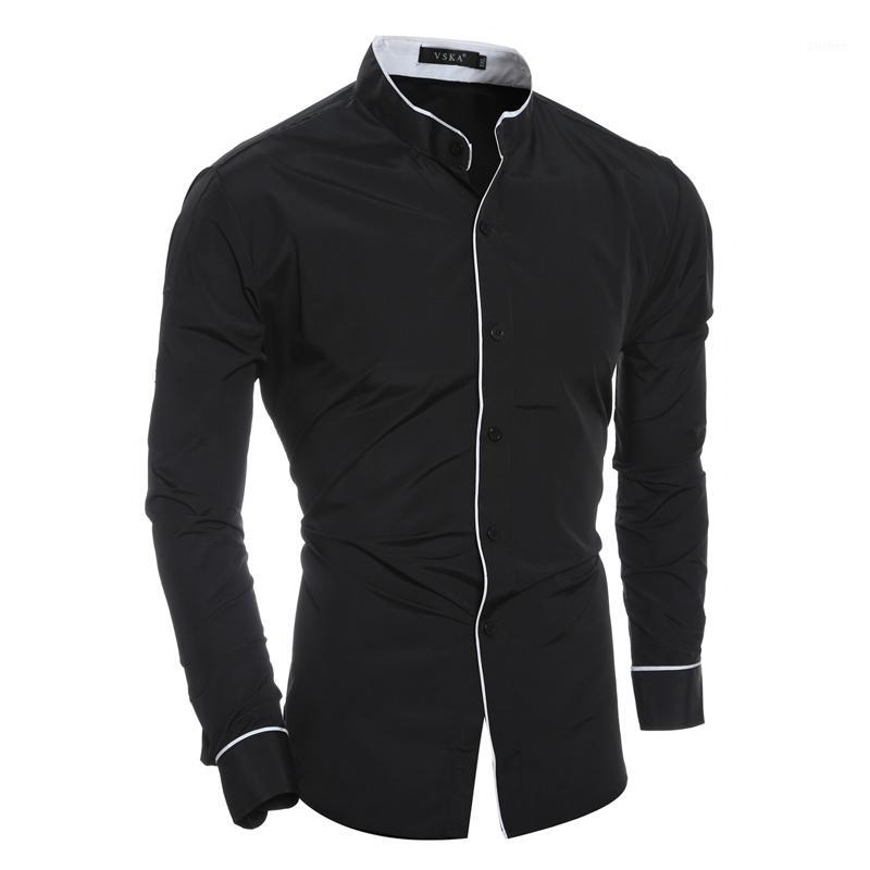Wholesale- 2016 new designer shirts for men brand spring fashion long sleeve tuxedo shirt slim fit mens dress shirt size 2xl1, Black
Wholesale- 2016 new designer shirts for men brand spring fashion long sleeve tuxedo shirt slim fit mens dress shirt size 2xl1, Black