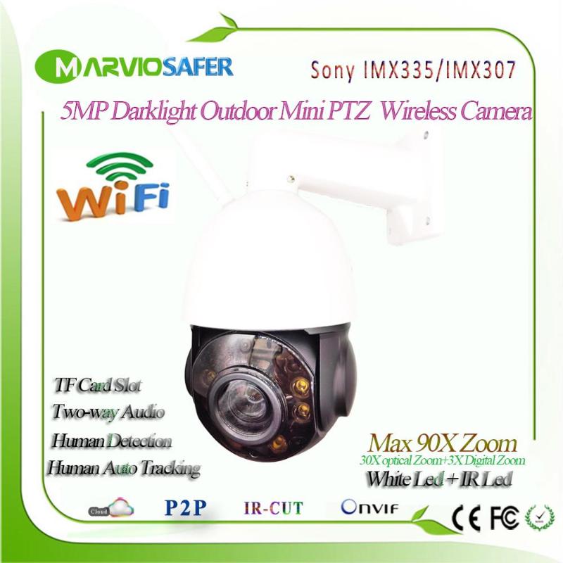 5MP H.265 30X Optical Zoom Starlight Wireless IP PTZ POE Network Camera Wifi IPcam, 90X Onvif Sony IMX335 Human Detection
5MP H.265 30X Optical Zoom Starlight Wireless IP PTZ POE Network Camera Wifi IPcam, 90X Onvif Sony IMX335 Human Detection