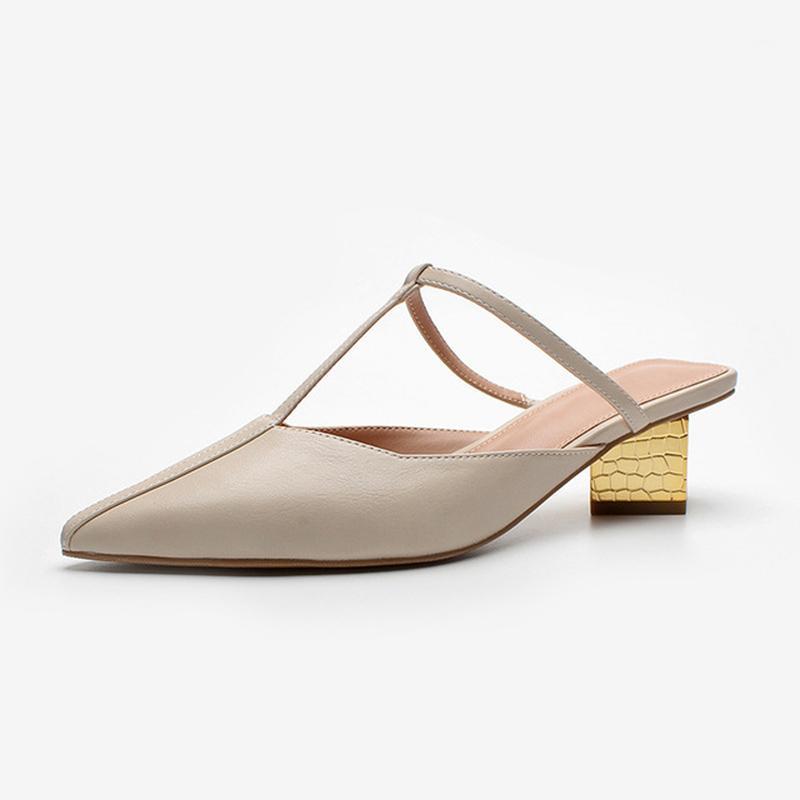 summer chic gold heel women sandals 2020 new fashion T-strap pointed elegant women mules retro lady party single shoes mujer1, Black
summer chic gold heel women sandals 2020 new fashion T-strap pointed elegant women mules retro lady party single shoes mujer1, Black