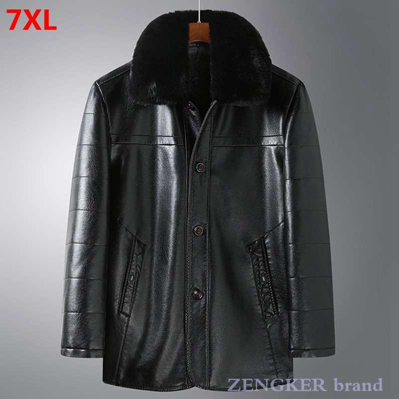 Winter plus size men's plush leather jacket middle-aged father wear oversized thick pu leather jacket faux fur coat men 7XL, Black
Winter plus size men's plush leather jacket middle-aged father wear oversized thick pu leather jacket faux fur coat men 7XL, Black