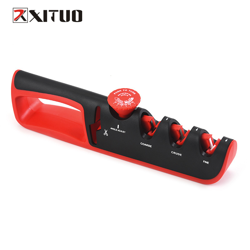 XITUO New 4in1 Knife Sharpener Quick Sharpening Stone Adjustable Knives Sharpener Stick For Sharp Kitchen Knives And Scissors4806046