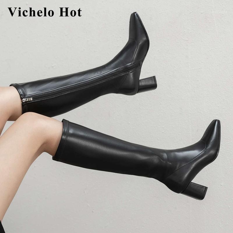 Vichelo Hot new arrival winter boots microfiber mature square toe thick high heel zipper young lady gorgeous knee-high boots L831, Beige short
Vichelo Hot new arrival winter boots microfiber mature square toe thick high heel zipper young lady gorgeous knee-high boots L831, Beige short