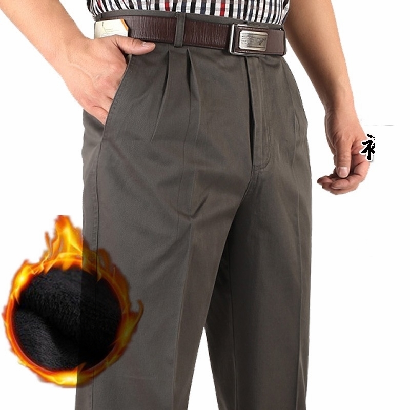 ICPANS Warm Thick Fleece Winter Casual Pants Men Loose Straight Classic High Waist Cotton Office Trousers Plus Size 42 44 46 201126, A5 black
ICPANS Warm Thick Fleece Winter Casual Pants Men Loose Straight Classic High Waist Cotton Office Trousers Plus Size 42 44 46 201126, A5 black