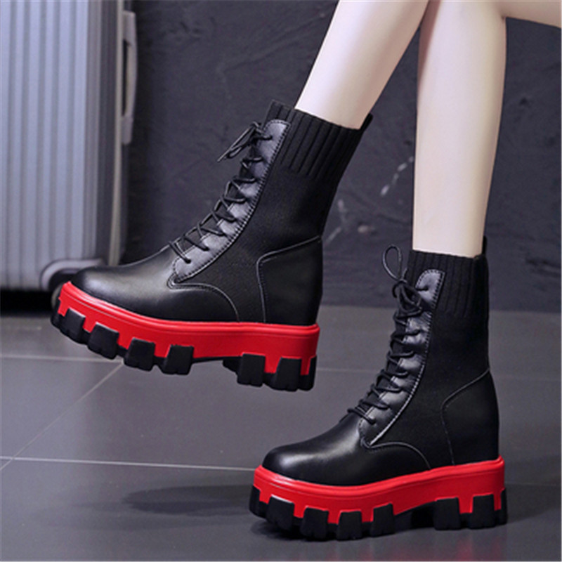 Autumn 2021 New Fashions Leather High Tops Lace-up Western Punk Fight Women's Shoes Goth Boots 73K8, Black
Autumn 2021 New Fashions Leather High Tops Lace-up Western Punk Fight Women's Shoes Goth Boots 73K8, Black