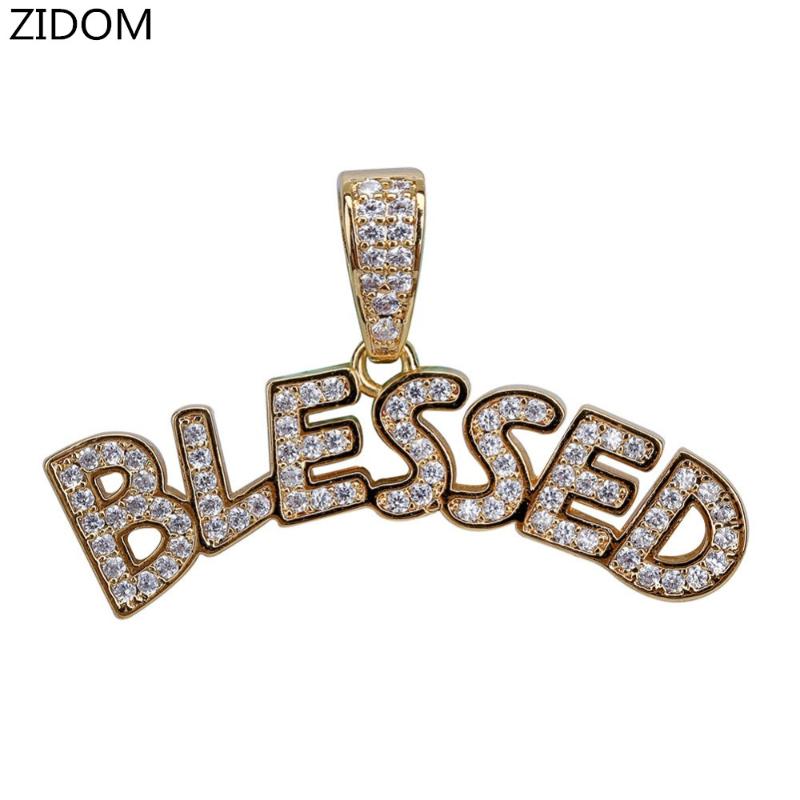 Men Hip hop Iced out bling BLESSED Letter pendant necklaces Pave setting zircon fashion necklace men/women Hiphop jewelry gifts
Men Hip hop Iced out bling BLESSED Letter pendant necklaces Pave setting zircon fashion necklace men/women Hiphop jewelry gifts