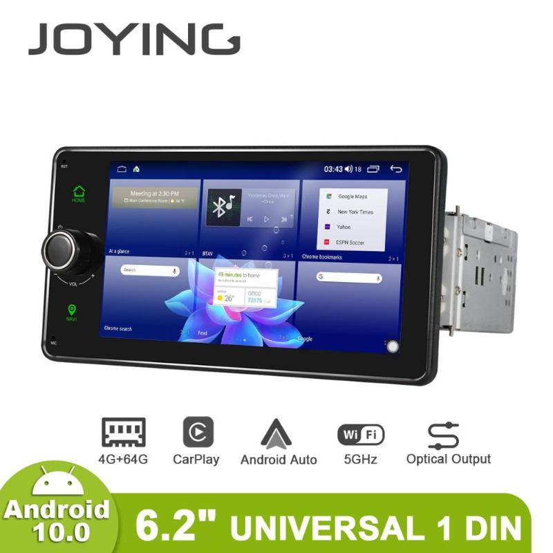 JOYING Car Radio 1din 6.2"Android 10 4GB 64GB Autoradio Universal Head Unit Tape Recorder Multimedia Player Carplay 4G Wifi DVR car dvd
JOYING Car Radio 1din 6.2"Android 10 4GB 64GB Autoradio Universal Head Unit Tape Recorder Multimedia Player Carplay 4G Wifi DVR car dvd