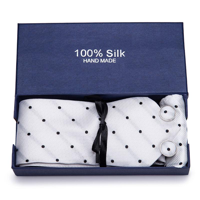 Bow Ties Fashion Men 7.5 Cm 100% Silk Neckties Gravata Jacquard Business Gift Box Packing Wedding Formal Dress Accessories
