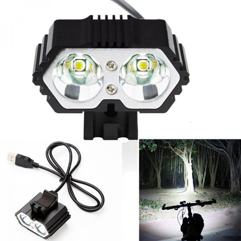 4 Modes Bicycle MTB 6000LM 2 X XM-L T6 USB Rechargeable Headlight Cable Waterproof LED Aluminum Alloy Handlebar Light
4 Modes Bicycle MTB 6000LM 2 X XM-L T6 USB Rechargeable Headlight Cable Waterproof LED Aluminum Alloy Handlebar Light